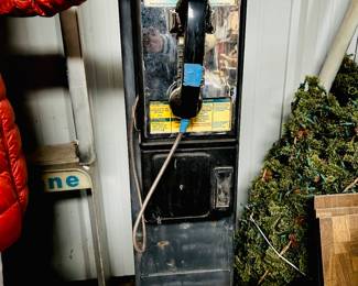 Payphone stand.