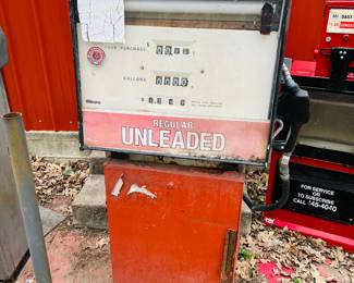vintage gas pumps.