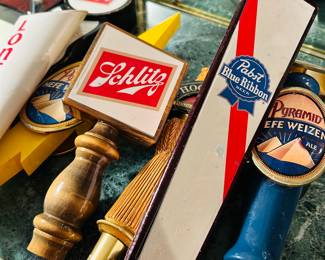 Vintage bar taps.  Schlitz, Pabst, etc.