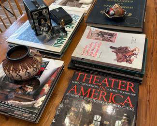 Coffee table books. Vintage Cameras.
