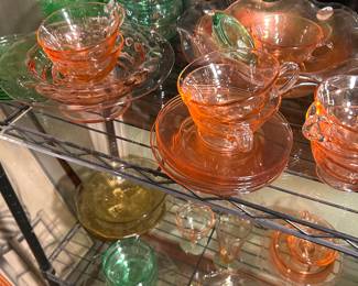 Depression glass, uranium glass. . . 