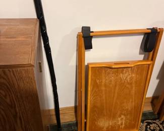 Cane, TV tray