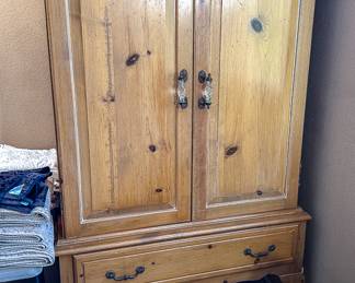 PINE ARMOIRE CABINET