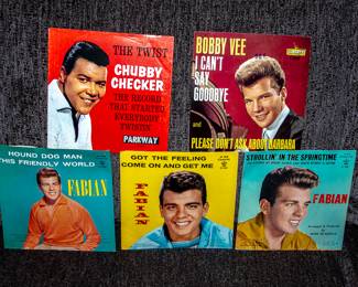 VINTAGE 1950S 45 RPM RECORDS AND PICTURE SLEEVES