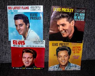 VINTAGE 1950S 45 RPM RECORDS AND PICTURE SLEEVES