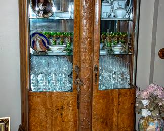 BURLED CHINA CABINET
