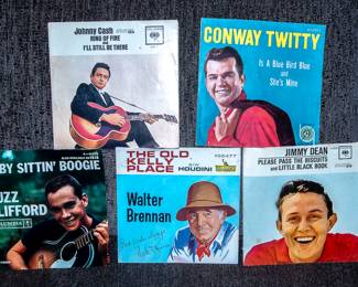 VINTAGE 1950S 45 RPM RECORDS AND PICTURE SLEEVES