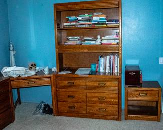 CORNER DESK AND CABINET