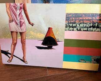 Original mixed media on panel. Craig 'Skibs' Barker.