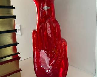 Blenko hand vase