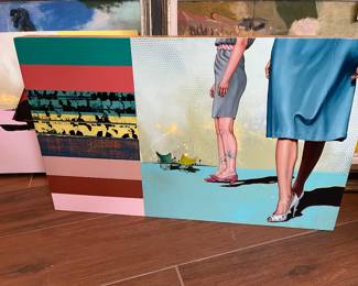 Mixed media on wood panel by Craig "Skibs" Barker.