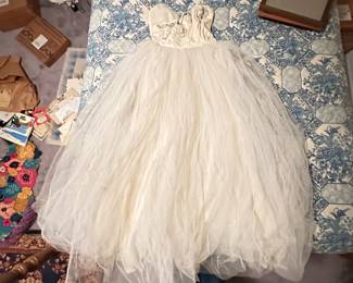 The gown our homeownersore when she was Homecoming Queen
