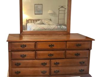 Dresser with matching chest of drawers