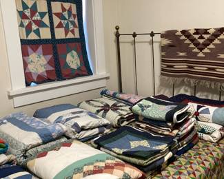 Quilts....some machine made, some hand stitched