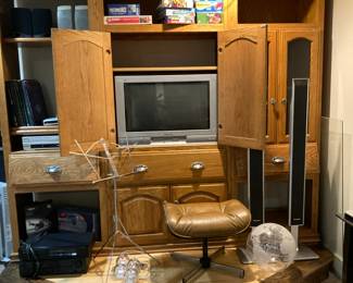 Games, music stand, foot stool, electronics