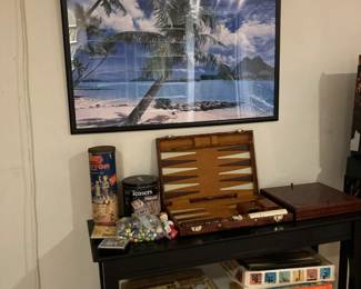 Console Table, games, puzzles, poster