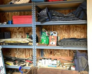 Coolers, tool box, floor mats, tennis rackets, bike racks, fishing poles, light switches