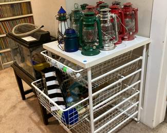 Hurricane Kerosene Oil Lanterns, storage bin, Fish Aquarium