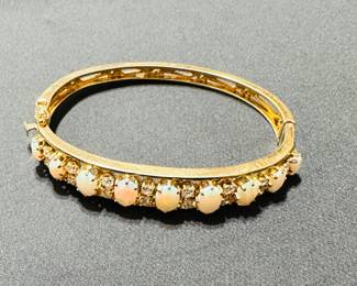 Gold Opal Diamond bracelet
