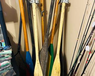 Vintage wooden paddles/oars