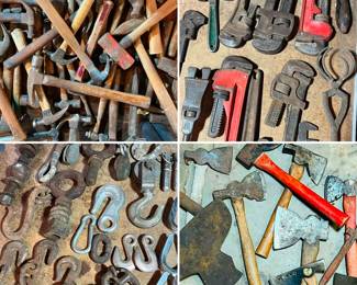 variety of hand tools and hardware