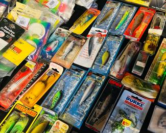 New in package fishing lures and other fishing tackle