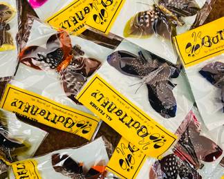 Vintage all feather butterflies for crafting, floral arrangements, etc