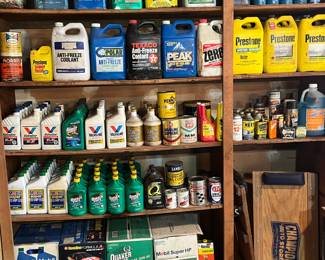 oil, filters, antifreeze, chemicals, etc