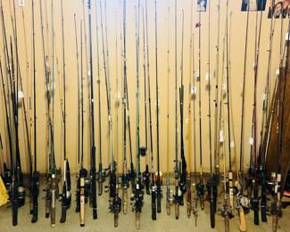 Fishing rods, fishing reels, fishing poles