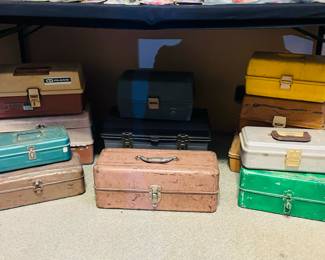 Vintage tackle boxes