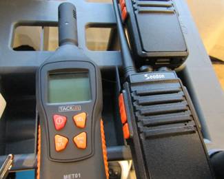 EMF detector & walkie talkies for ghost hunting!