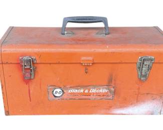 Black Decker Orange Metal Box