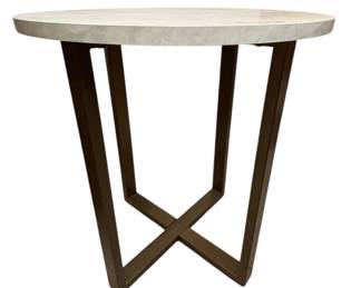 Metal Base Round Side Table
