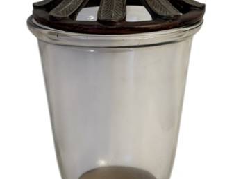 Metal Glass Decorative Urn