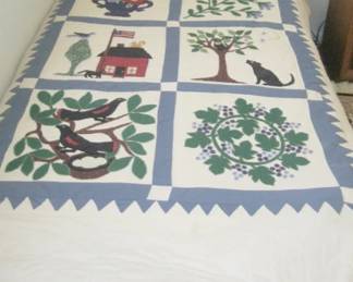 TWIN BED HAND SEWN QUILT