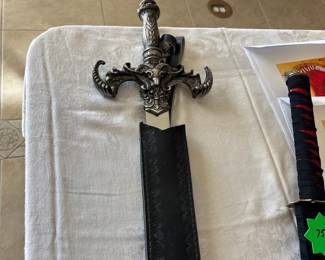 Ram Designed handled Sword, Cosplay Sword & Sheath, great condition 
