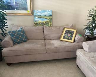 Microsuede Sofa to match  - like new 