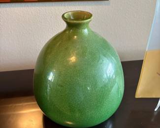 Crackled glaze 13" Scandanavian Vase