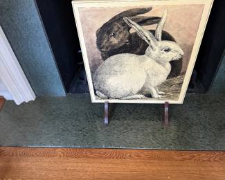 Bunny fireplace screen