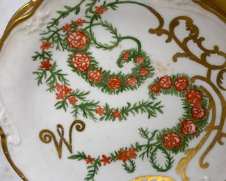 Set of antique lunch plates