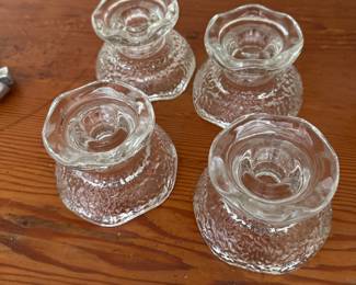 glass candlesticks