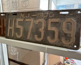 Vintage license plate