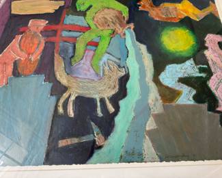 Large pastel