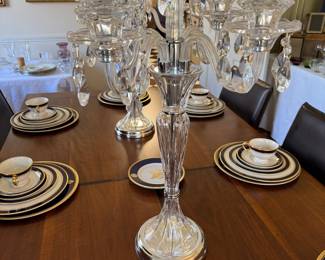 One of a pair of 4 branch candelabra