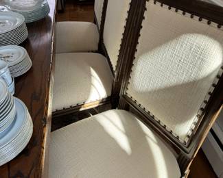 Set of 8 upholstered dining room chairs