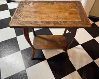 Carved side table