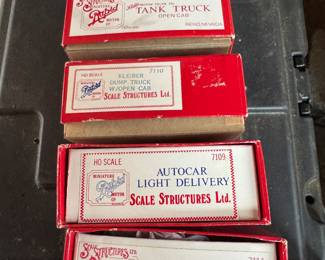 Miniature train accessories. New in box.