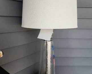 Pair of Glass Lamps with Original Tags