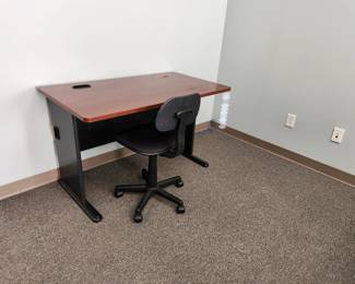 Smaller Bush office desk and chair
