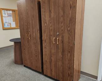 Utility storage shelves / cabinets.